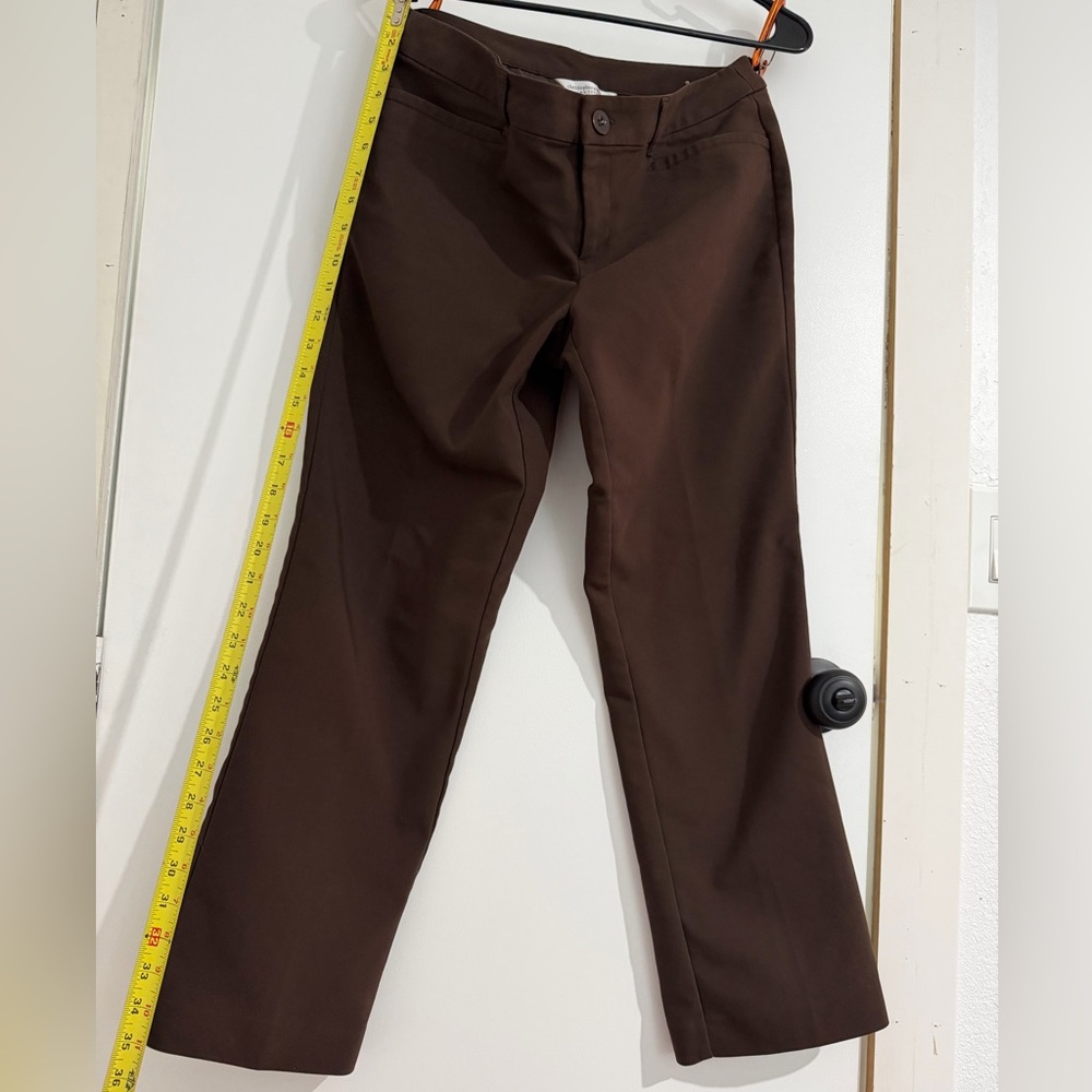 Women’s Christopher & Banks Brown Straight Leg Dress Pants
